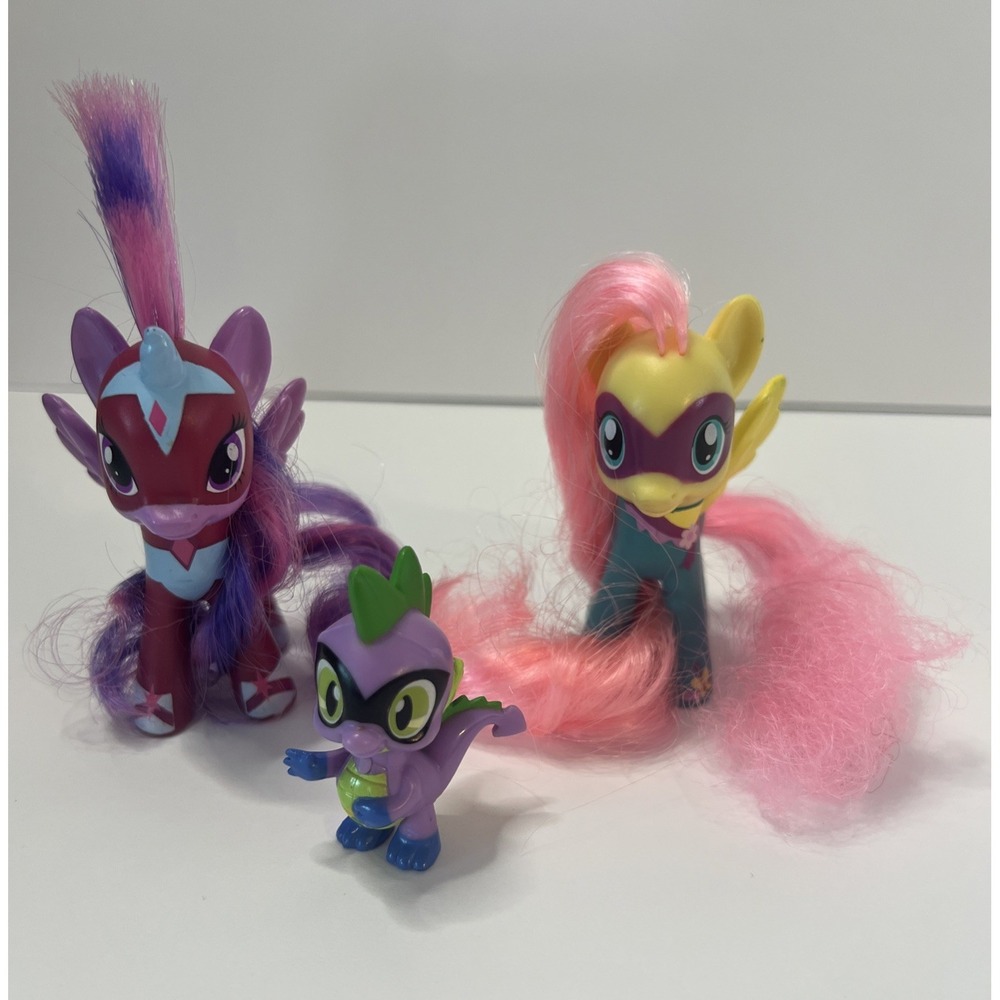 My Little Pony Power Ponies Lot Masked Matterhorn Fluttershy Humdrum Spike